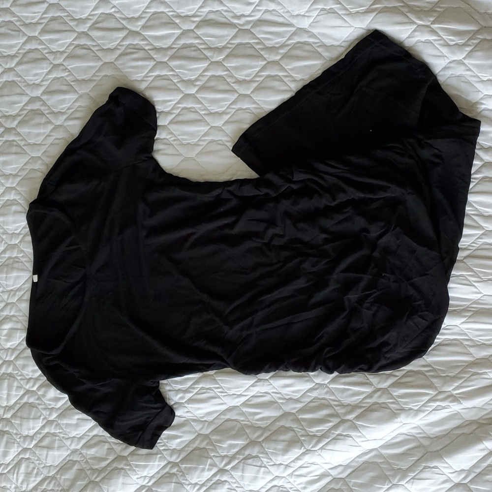 Black Tshirt Dress Stretch Cotton Size Small